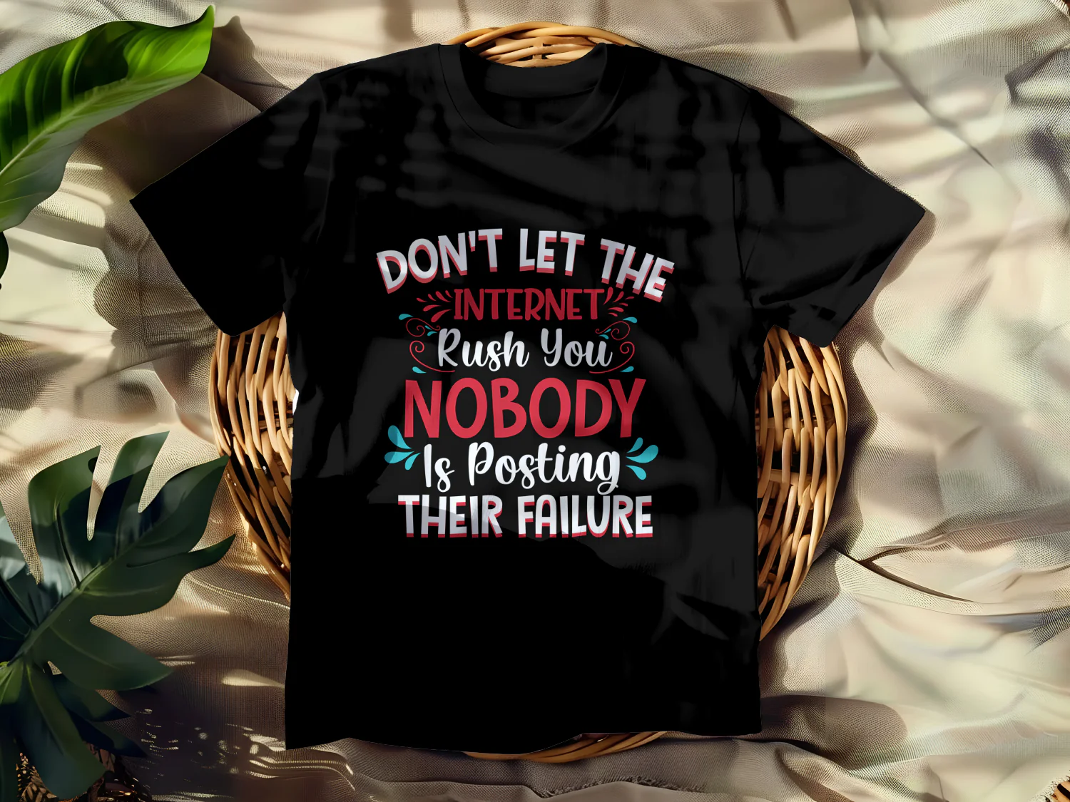 Don't Let the Internet Rush You Nobody Is Posting Their Failure T-Shirt Design