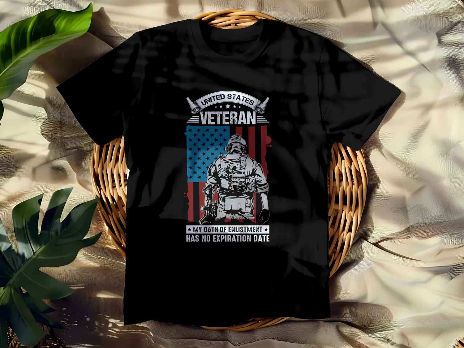 United States Veteran T-Shirt Design My Oath of Enlistment Has No Expiration Date