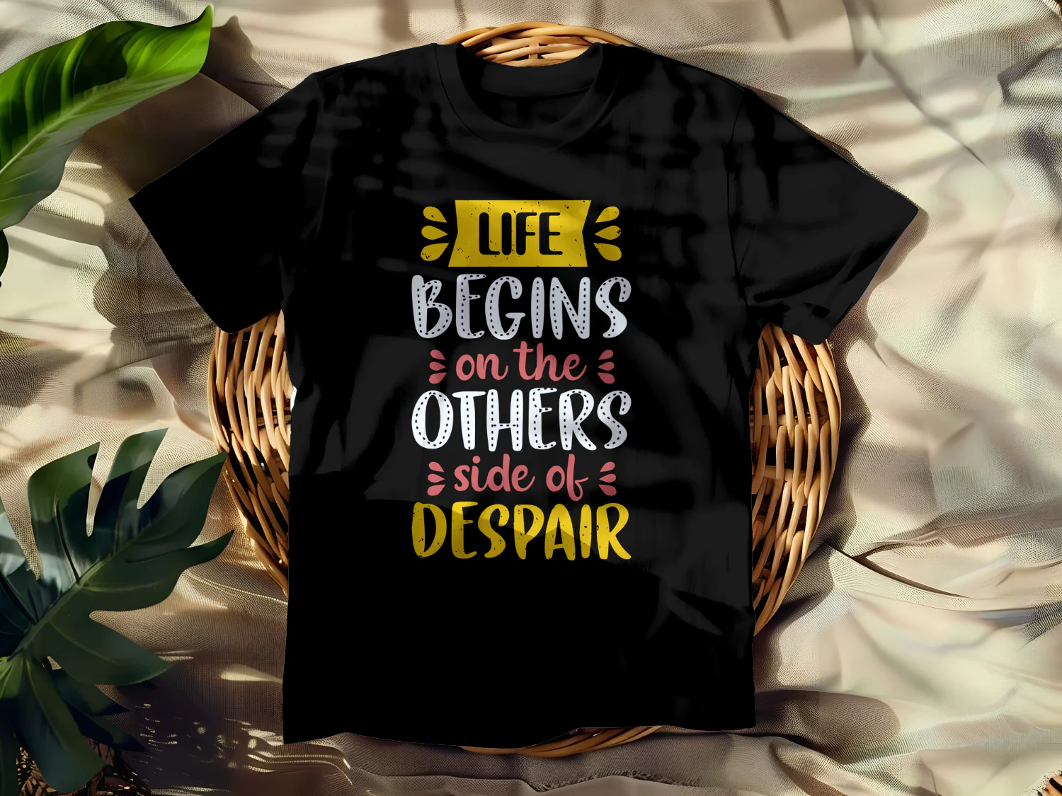 Life Begins on the Other Side of Despair Inspirational Tshirt Design