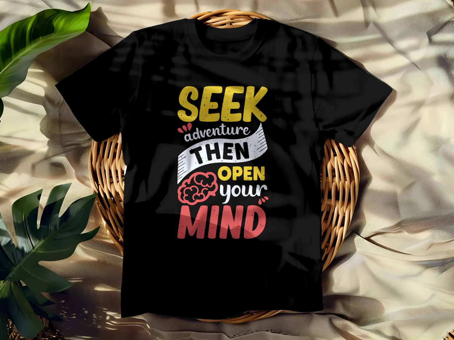 Seek Adventure Then Open Your Mind T-Shirt Design