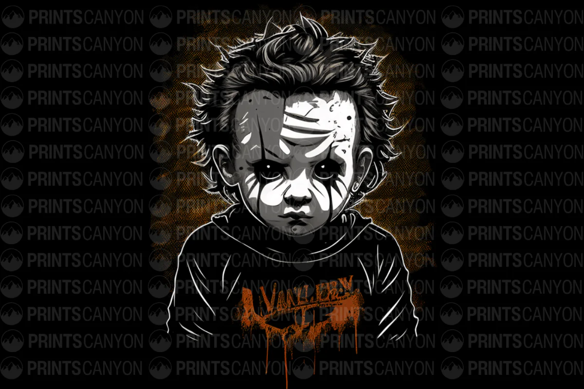 Creepy Doll T-Shirt Design for Halloween or Horror Fans