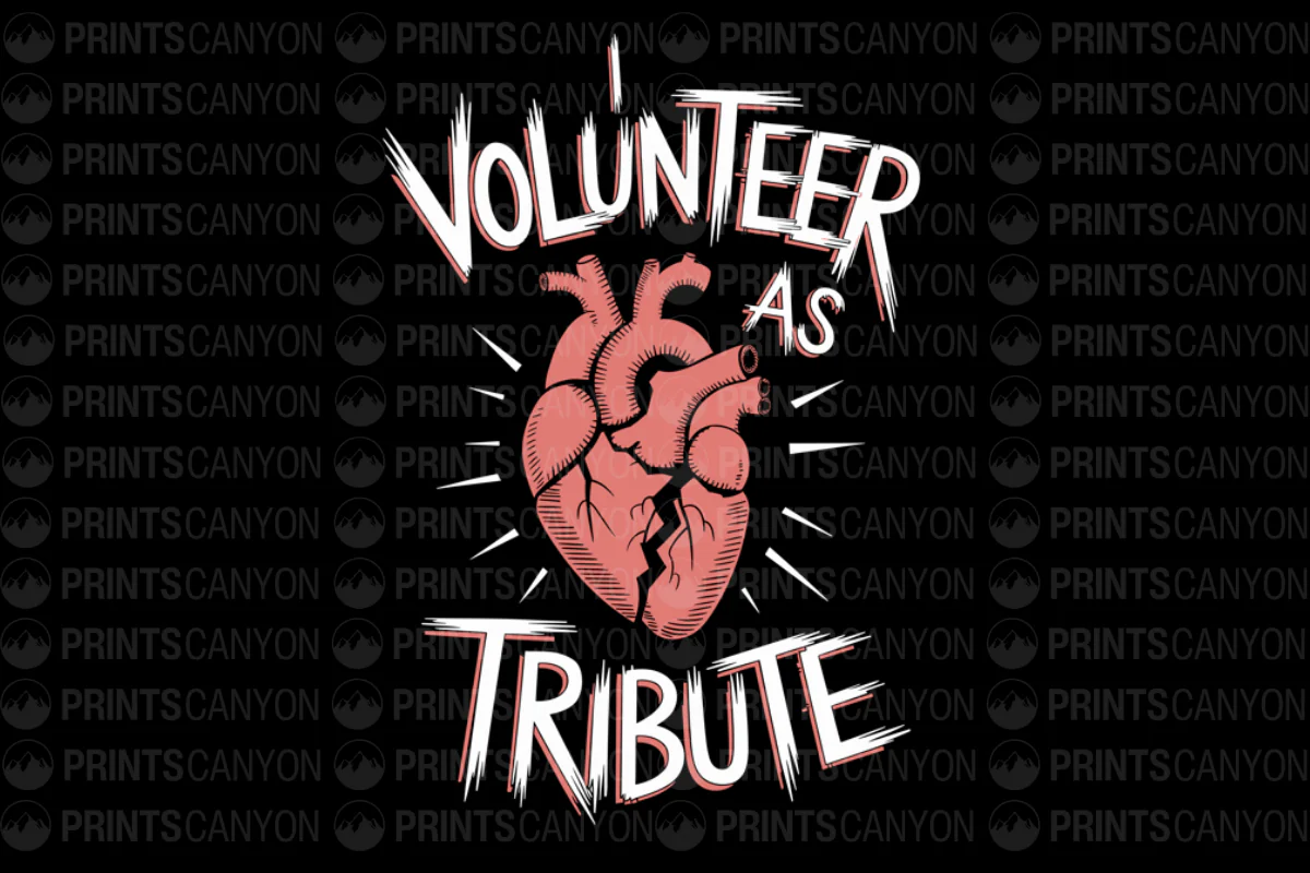 Volunteer as Tribute Heart T-Shirt Design