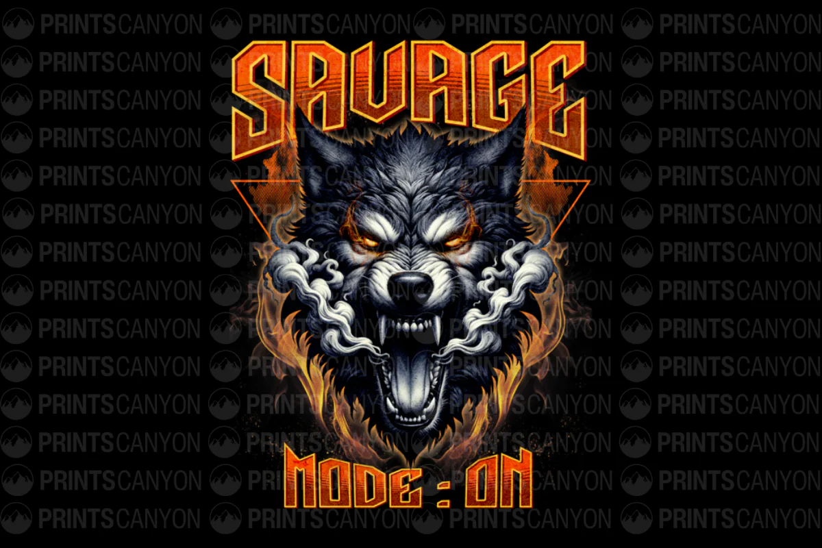 Savage Wolf T-Shirt Design for Fierce Attitude and Bold Style