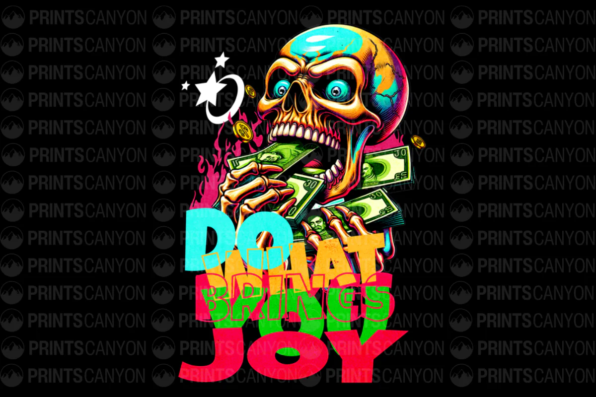 Do What Brings You Joy Skull T-Shirt Design