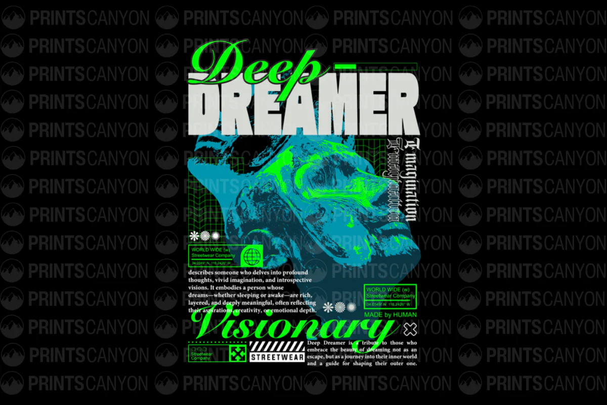 Deep Dreamer Visionary T-Shirt Design for Creative Souls and Dreamers