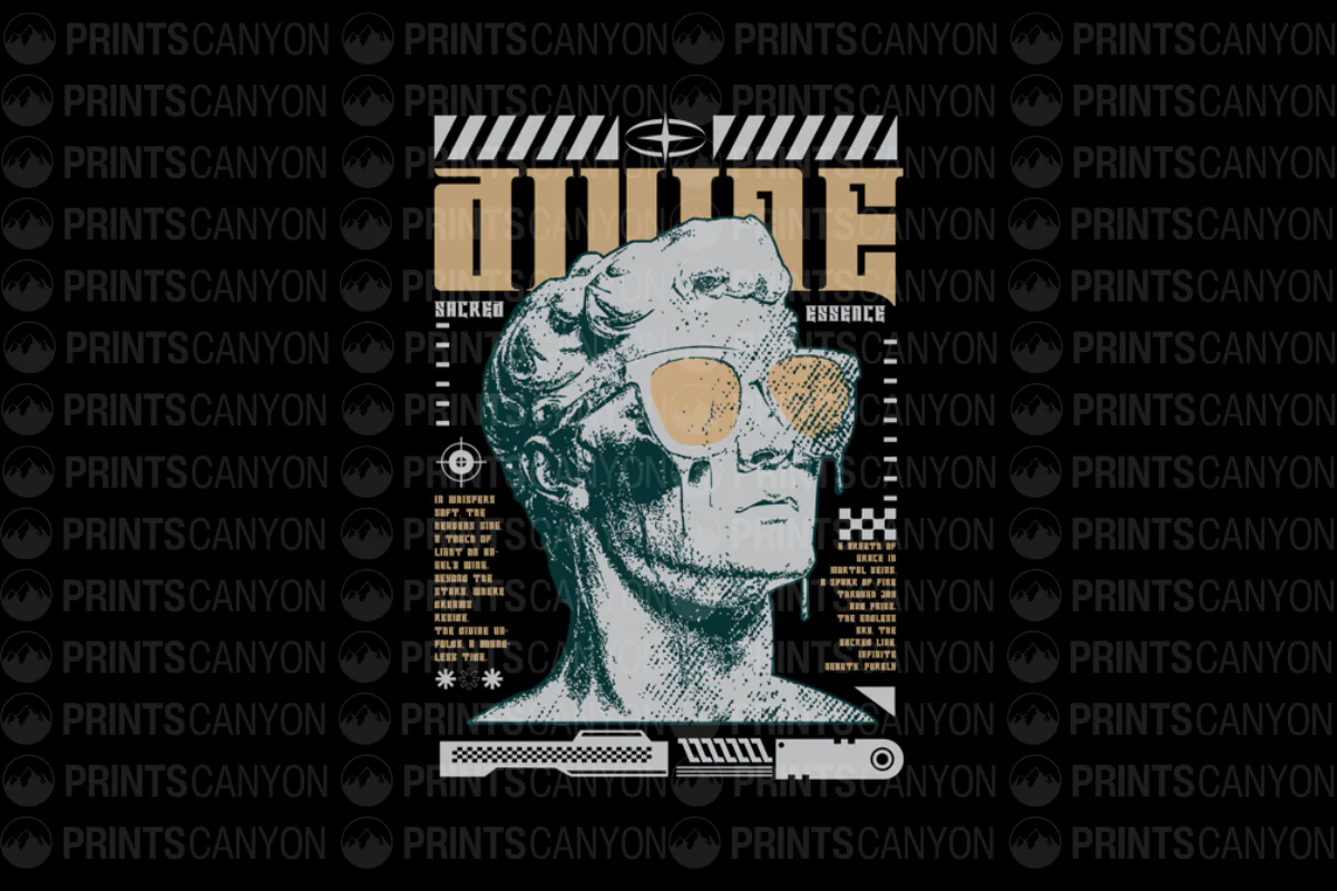 Retro Aesthetic Statue with Sunglasses T-Shirt Design