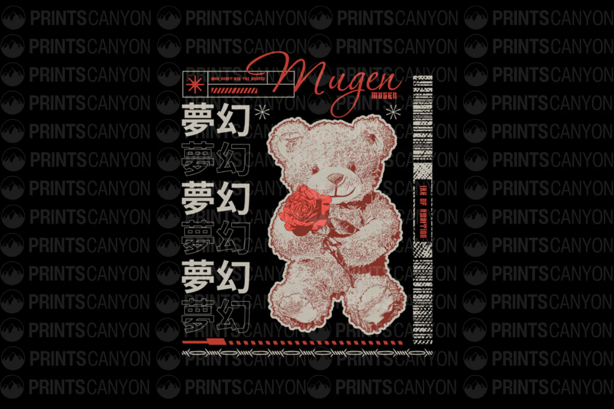 Cute Teddy Bear with Rose T-Shirt Design for a Unique and Stylish Look
