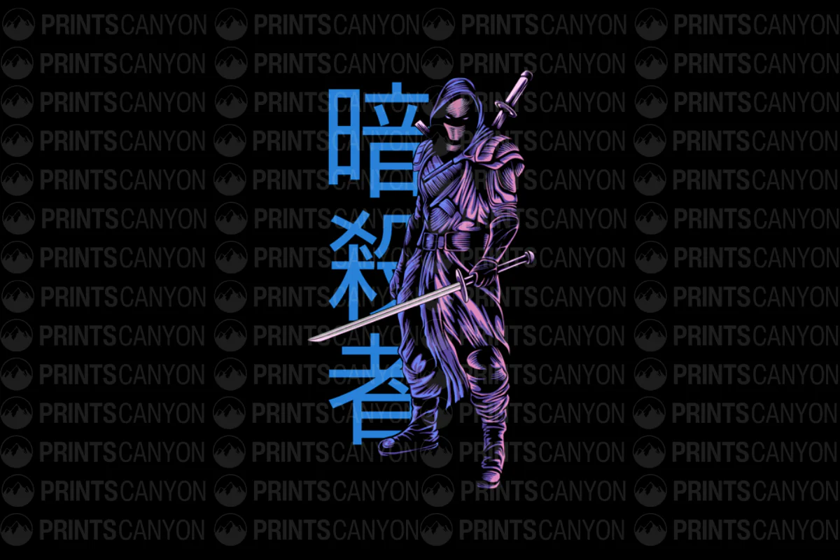 Ninja Warrior Graphic T-Shirt Design for Fans of Japanese Culture and Martial Arts