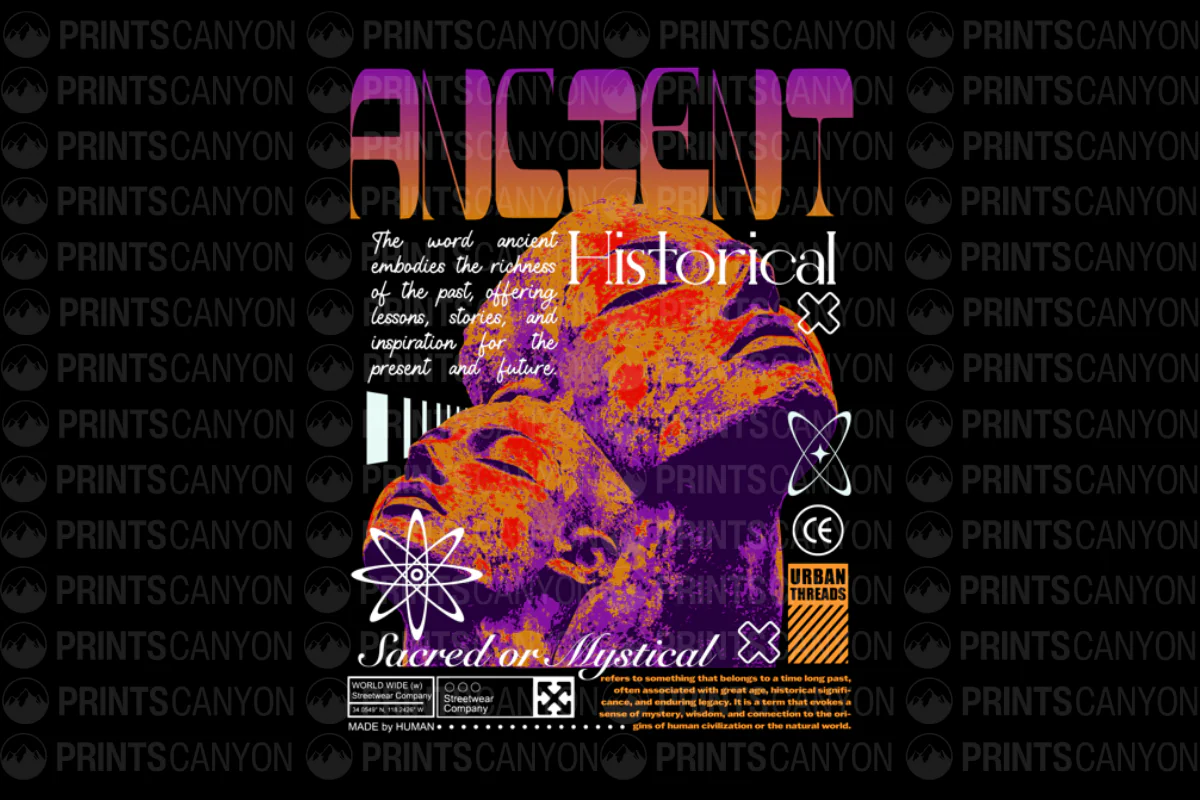 Ancient Mystical T-Shirt Design for History and Culture Enthusiasts