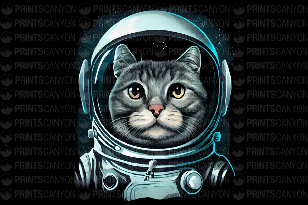 Astronaut Cat T-Shirt Design Cute Space Kitty Graphic for Cat Lovers