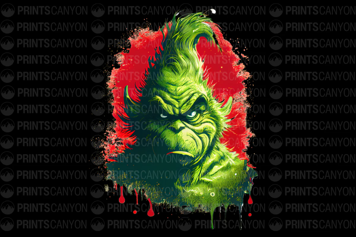 Grinchy Style T-Shirt Design for Holiday Spirit and Festive Fun