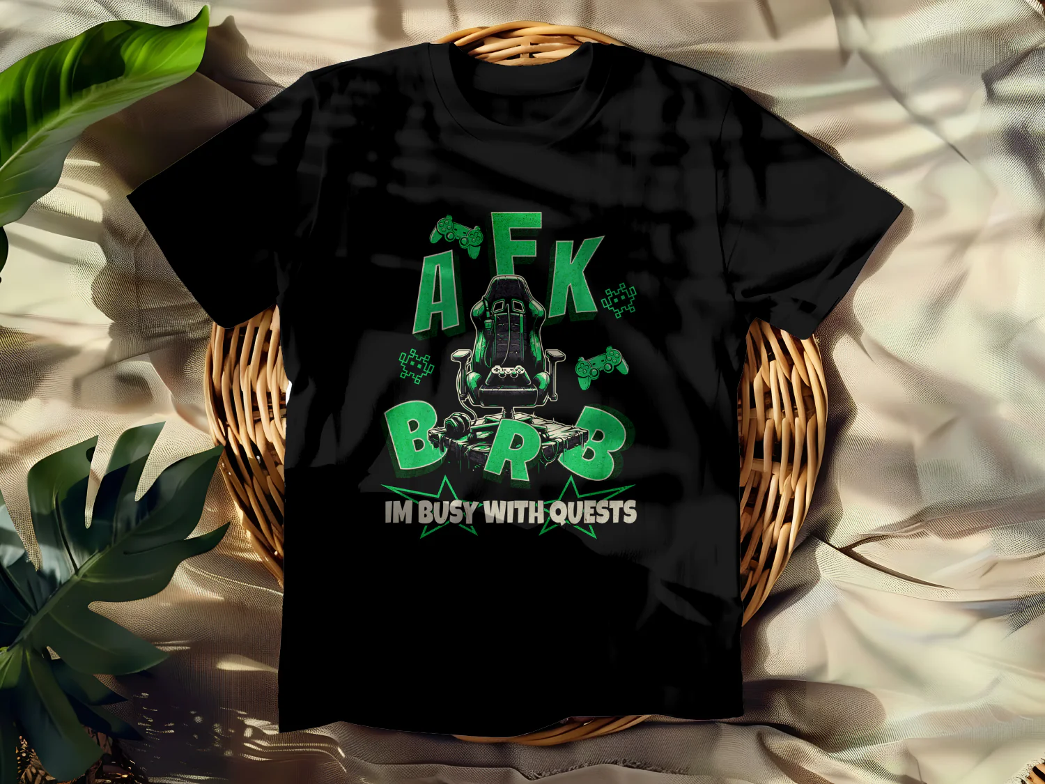 AFK BRB I'm Busy with Quests Gamer T-Shirt Design
