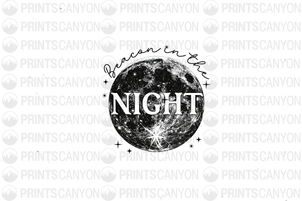 Moonlit Night T-Shirt Graphic Design for Printable 300DPI Shirts