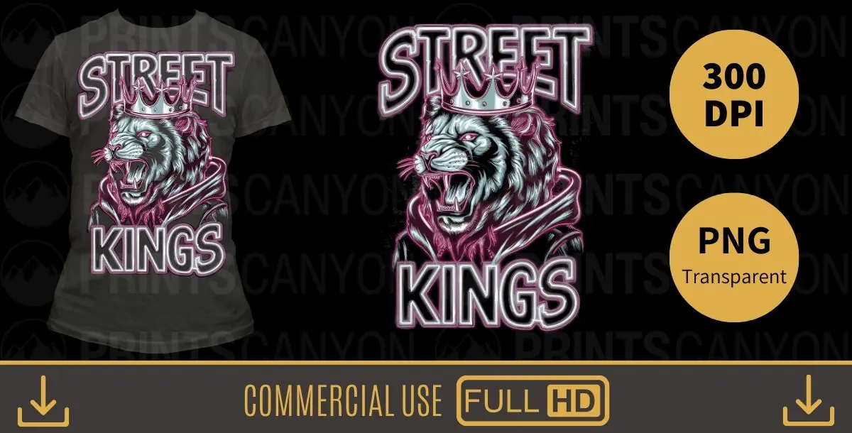 Street Kings – Neon Crowned Lion