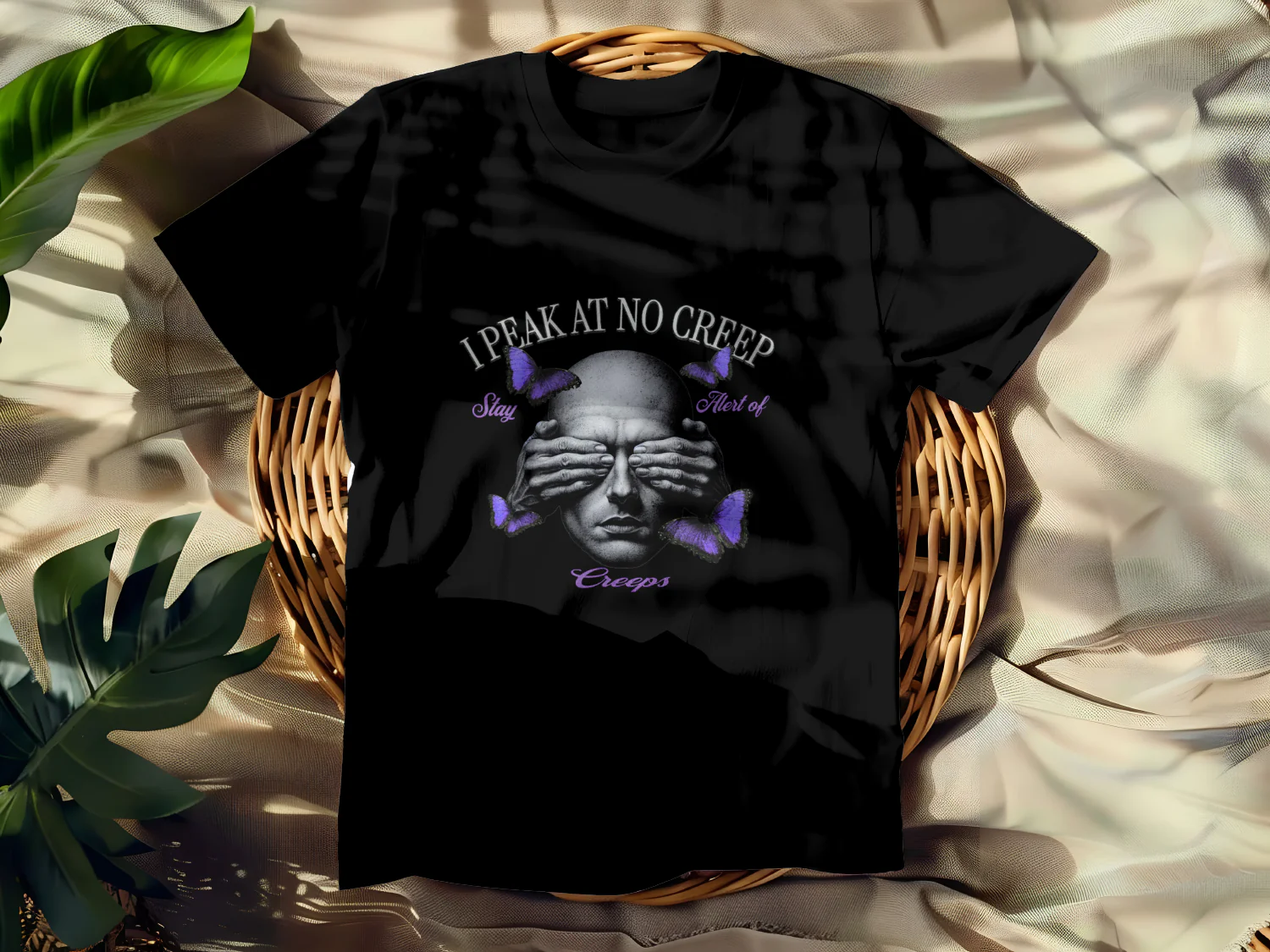 I Peak at No Creep Stay Alert of Creeps T-Shirt Design