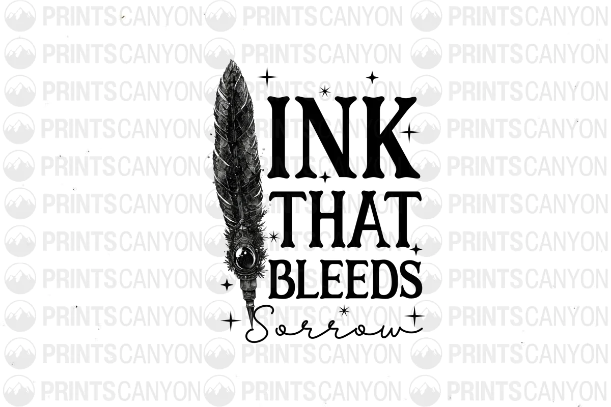 Elegant Ink Feather Design for Creative Minds T-Shirt Graphic 300DPI Printable Art