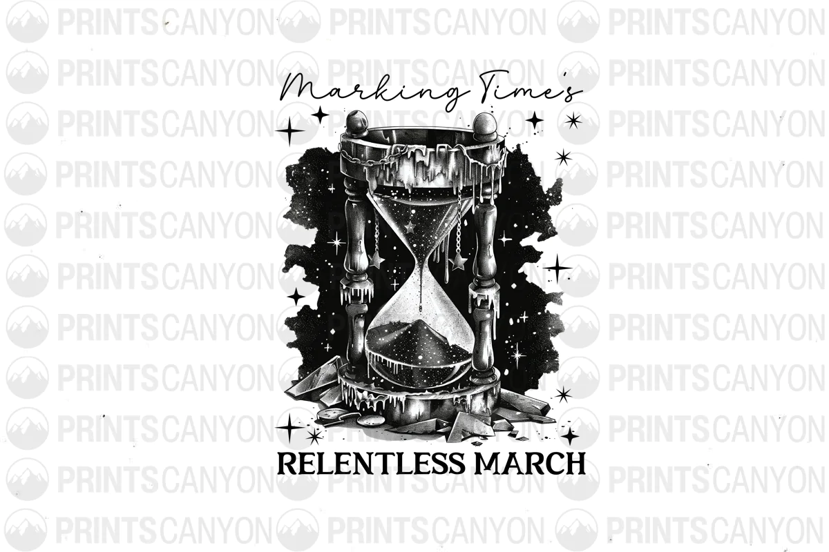 Melting Hourglass T-Shirt Design for Art and Time Enthusiasts - 300DPI Printable Graphic