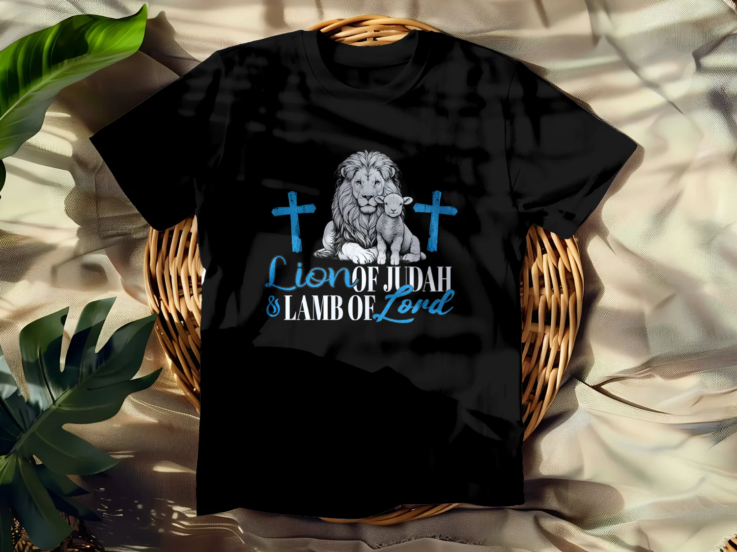 Lion of Judah and Lamb of Lord Inspirational T-Shirt Design