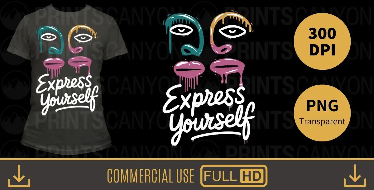 Express Yourself – Dripping Abstract Face