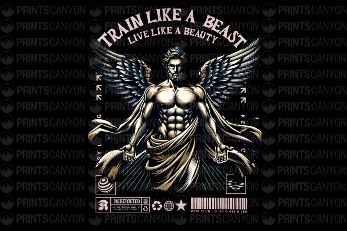 Train Like A Beast Live Like A Beauty Gym Club Art Print