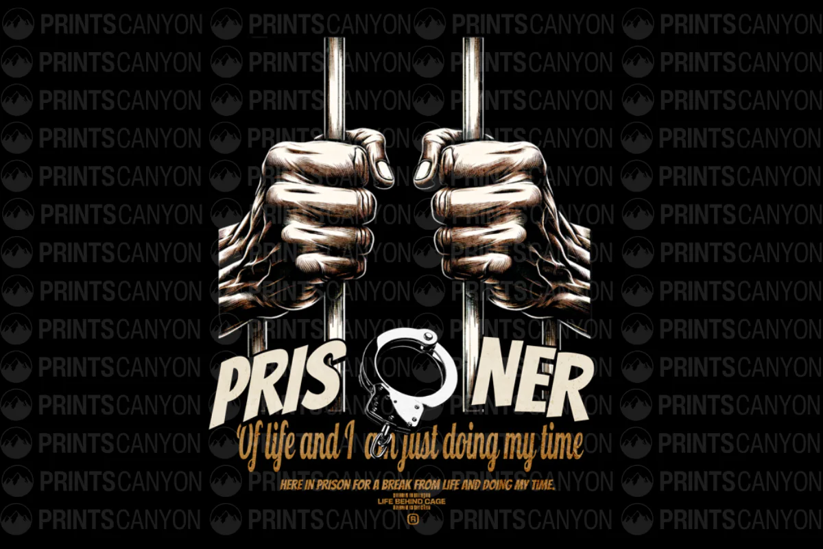 Prisoner of Life T-Shirt Design for Those Just Doing Their Time and Seeking Freedom
