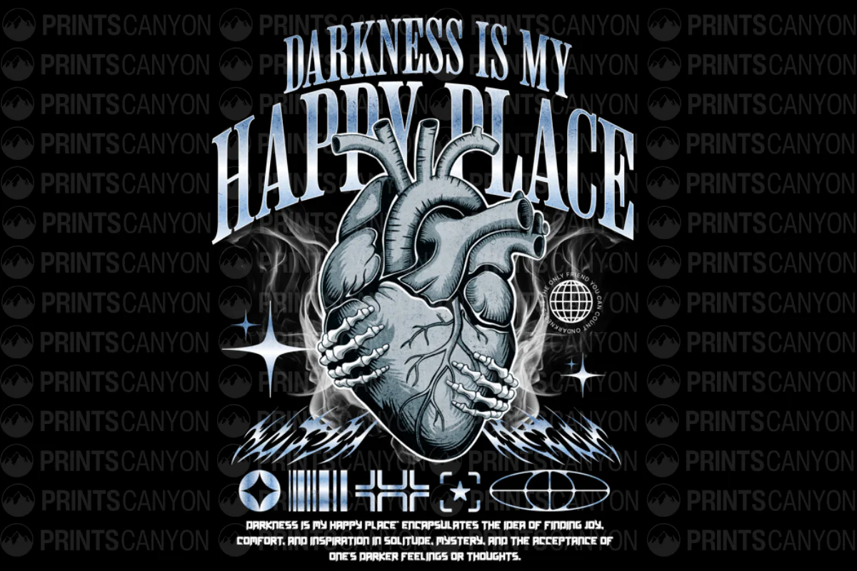 Darkness is My Happy Place Graphic Tee - Embrace Your Solitude and Inner Peace