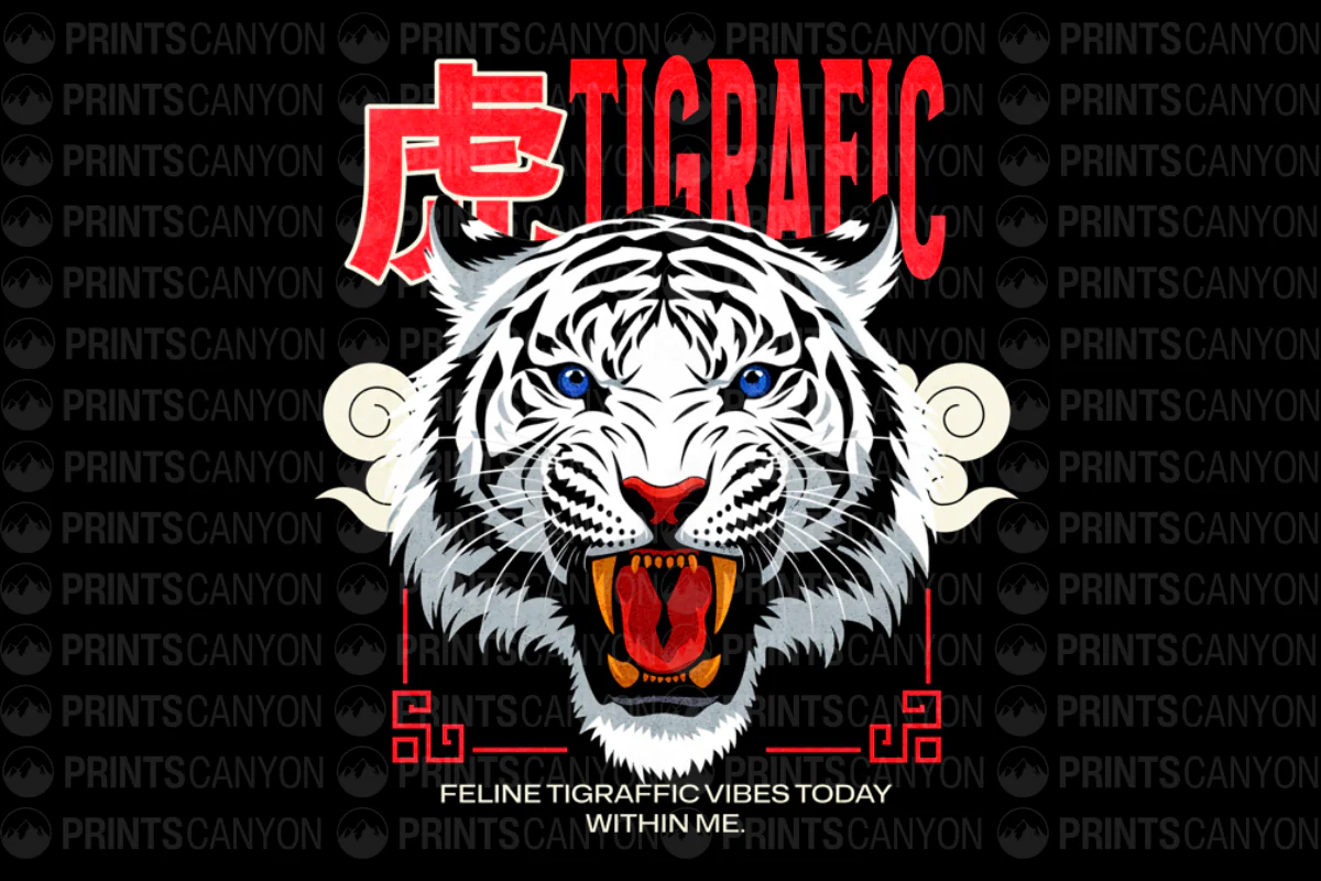 Tigrafic Vibes Feline Graphic Tee for Animal Lovers and Tiger Enthusiasts