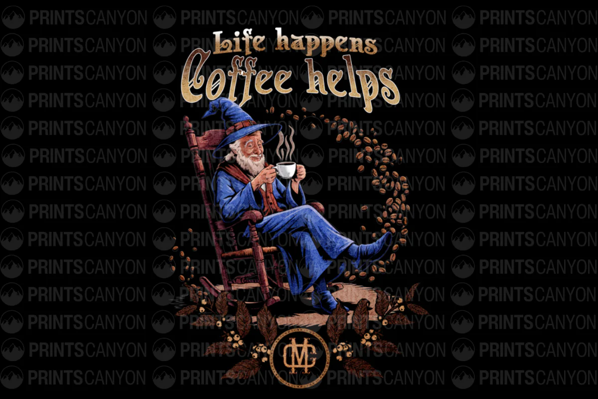 Life Happens Coffee Helps Cozy Design for Coffee Lovers