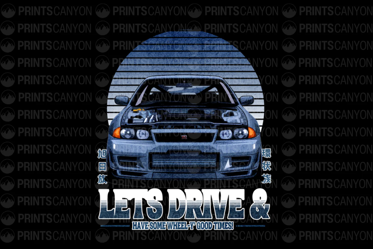 Retro Racing T-Shirt Let's Drive & Have Some Wheel-y Good Times