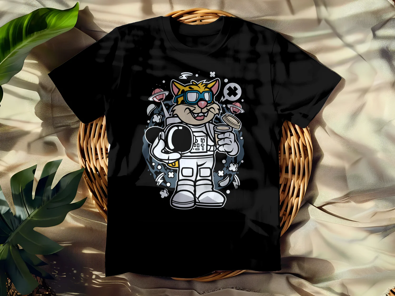 Cute Astronaut Cat T-Shirt Design for Space Lovers and Cat Enthusiasts