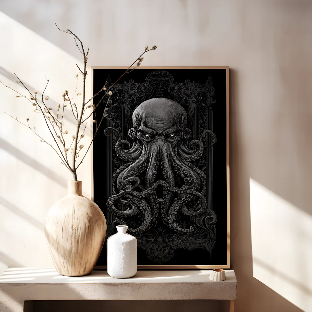 Mysterious Cthulhu Inspired Printable Wall Art for Unique Home Decor