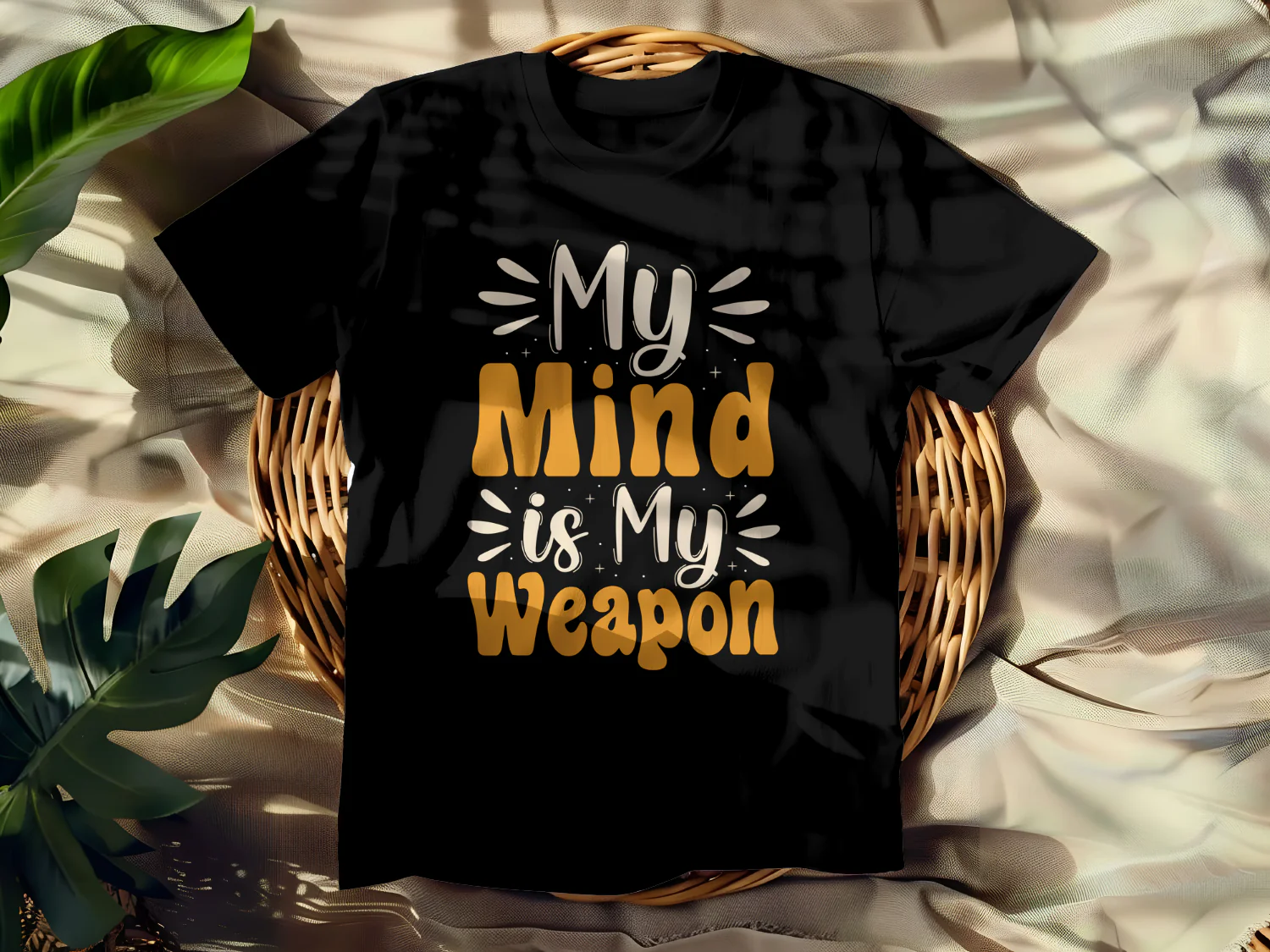 My Mind is My Weapon Inspirational T-Shirt Design Digital File