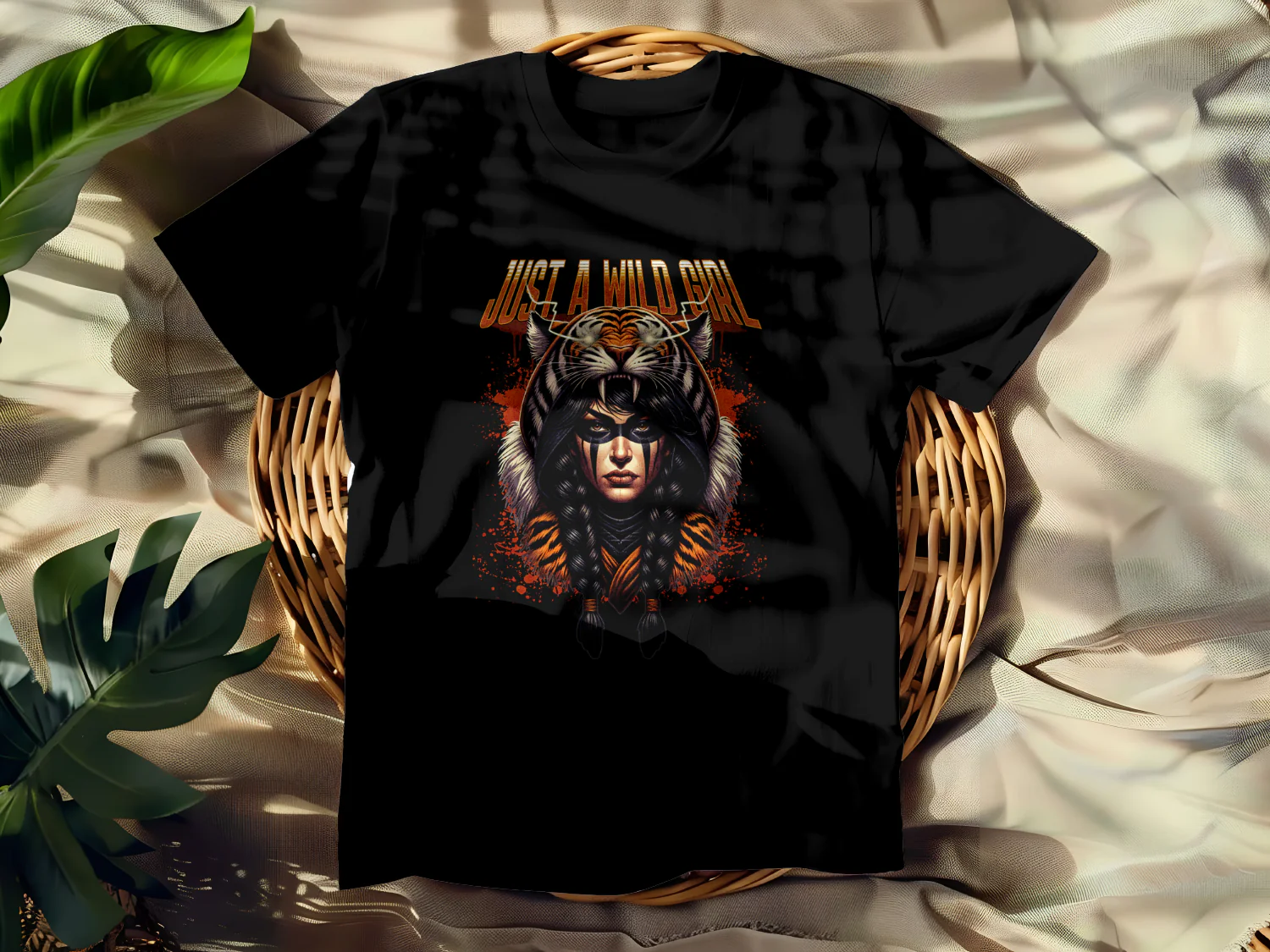 Just a Wild Girl Tiger T-Shirt Design