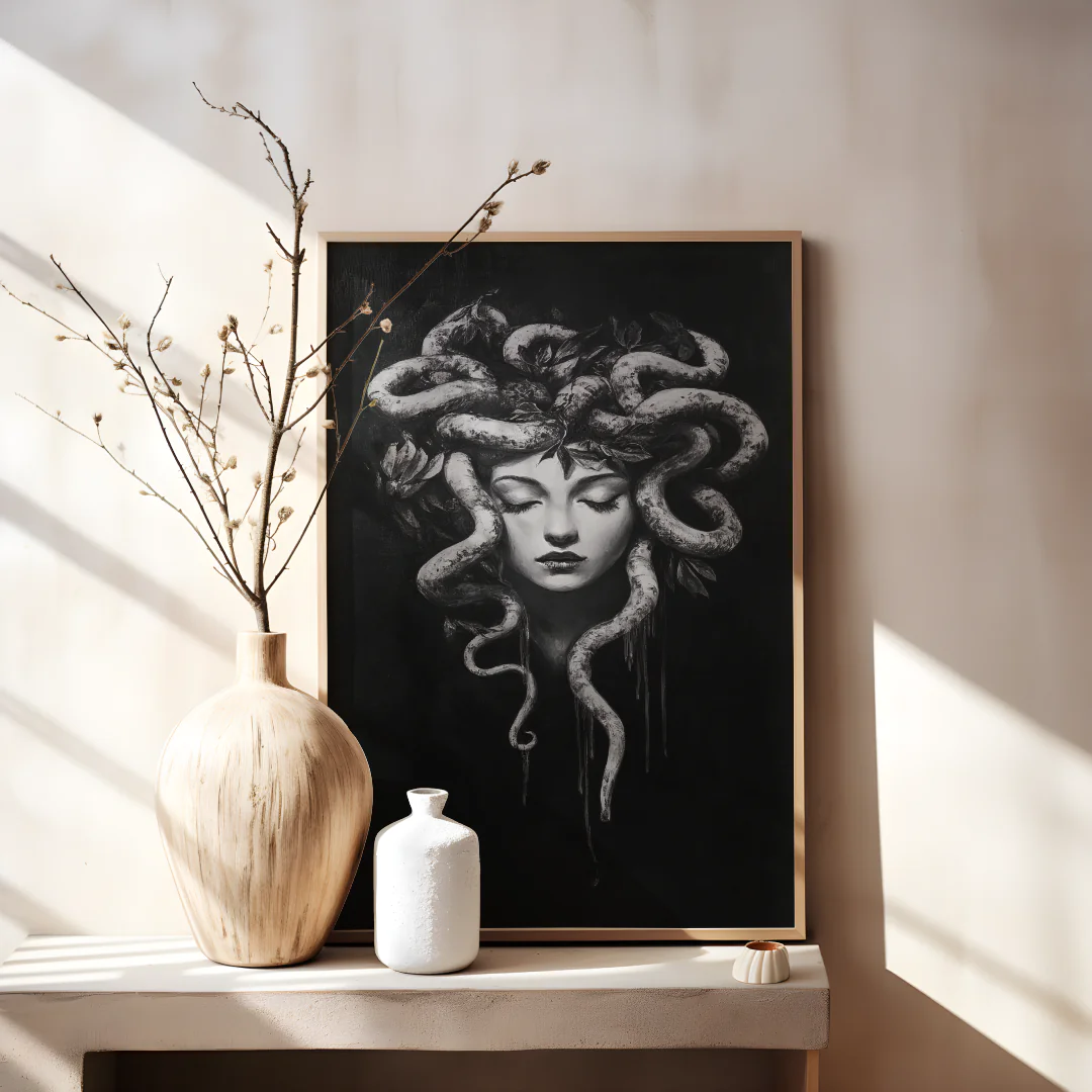 Mystical Medusa Art Print for Unique Wall Decor