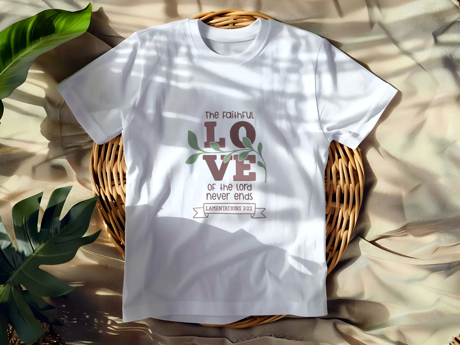 Faithful Love of the Lord T-shirt Design - Lamentations 3:22 Inspirational Quote