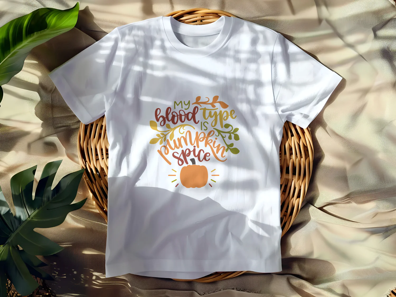 My Blood Type is Pumpkin Spice Fall T-Shirt Design