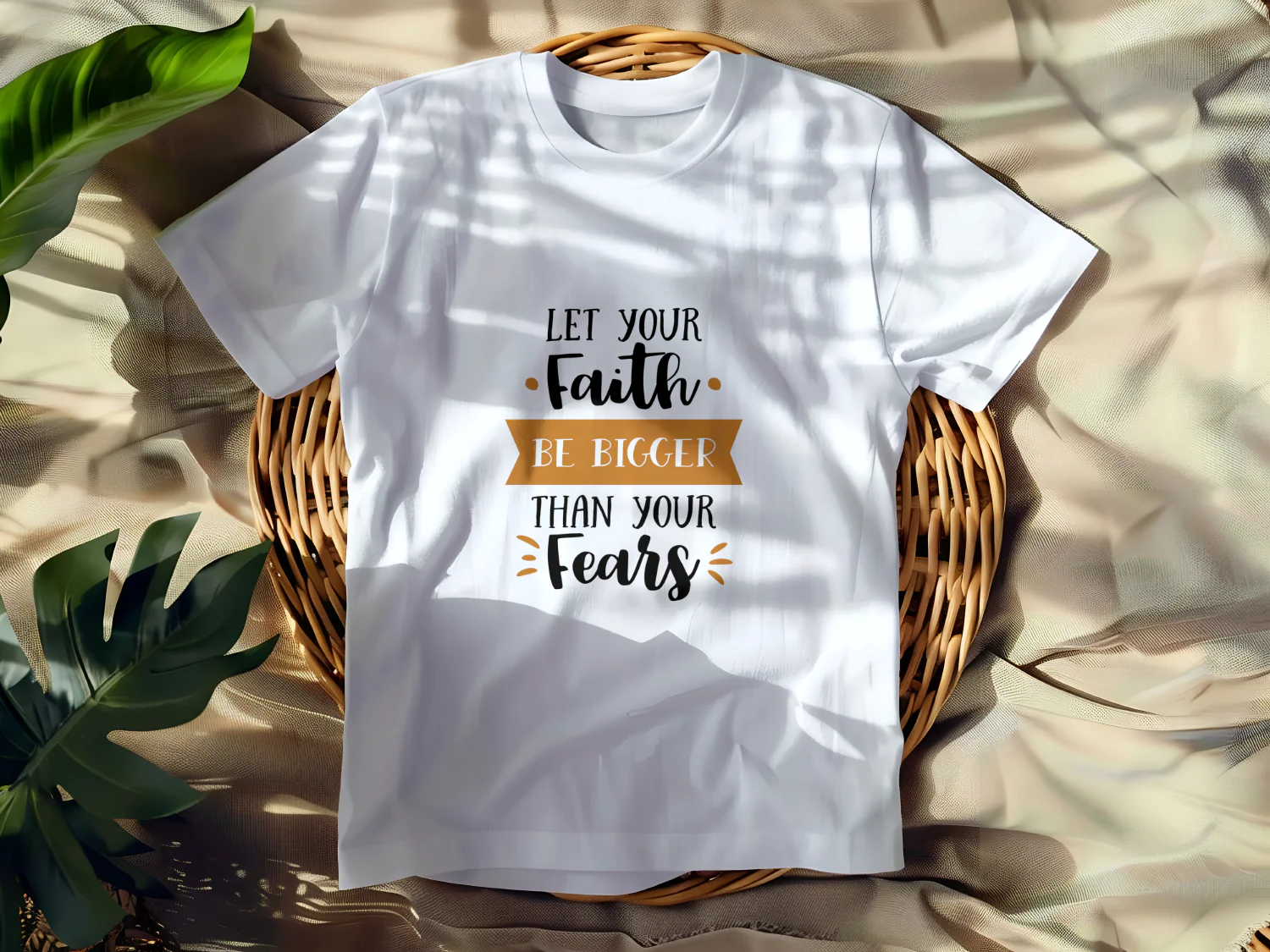 Let Your Faith Be Bigger Than Your Fears T-Shirt Design