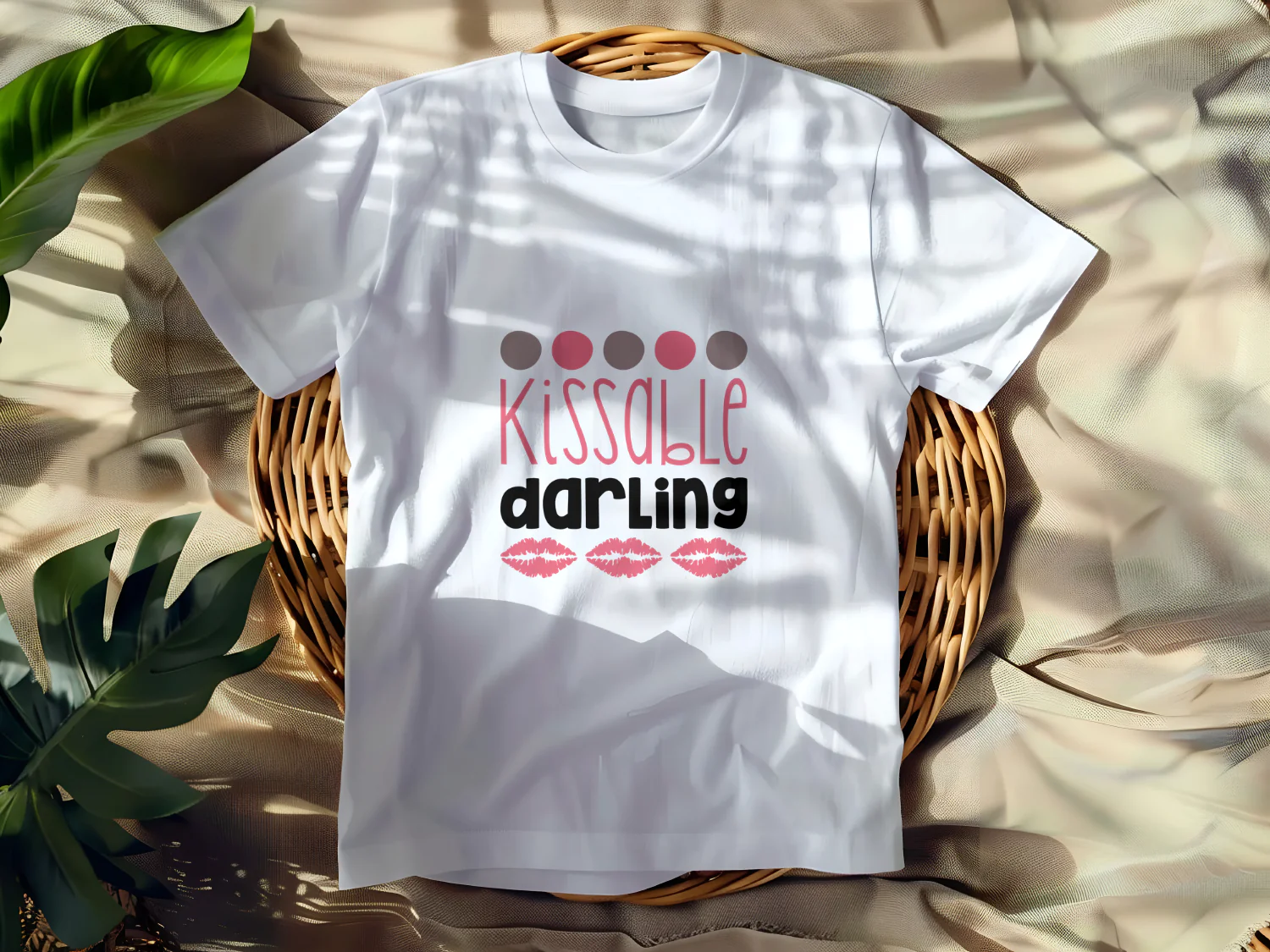 Kissable Darling Cute T-Shirt Design for Fun and Playful Outfits