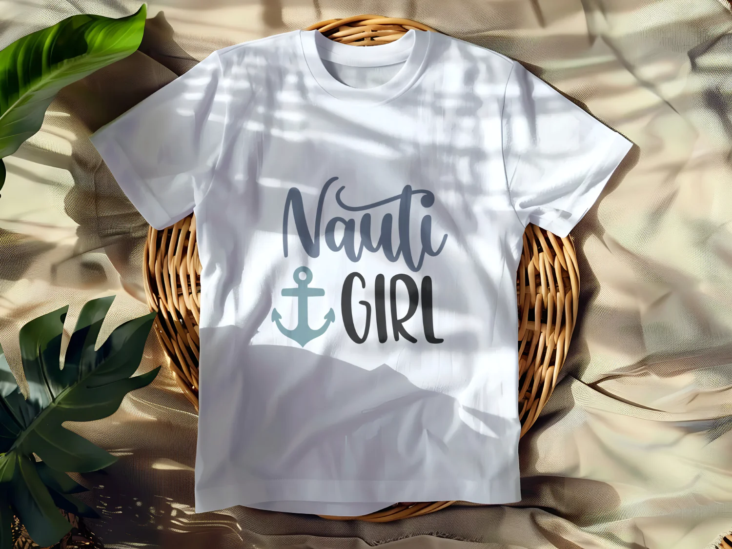 Nauti Girl T-Shirt Design for Nautical Lovers and Beach Enthusiasts