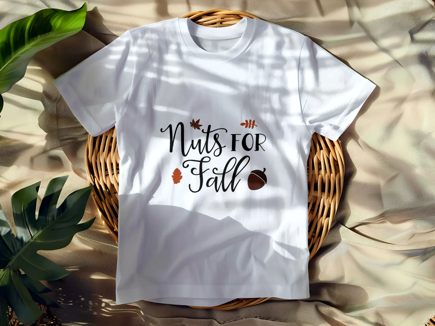 Nuts for Fall T-Shirt Design for Autumn and Thanksgiving Celebrations