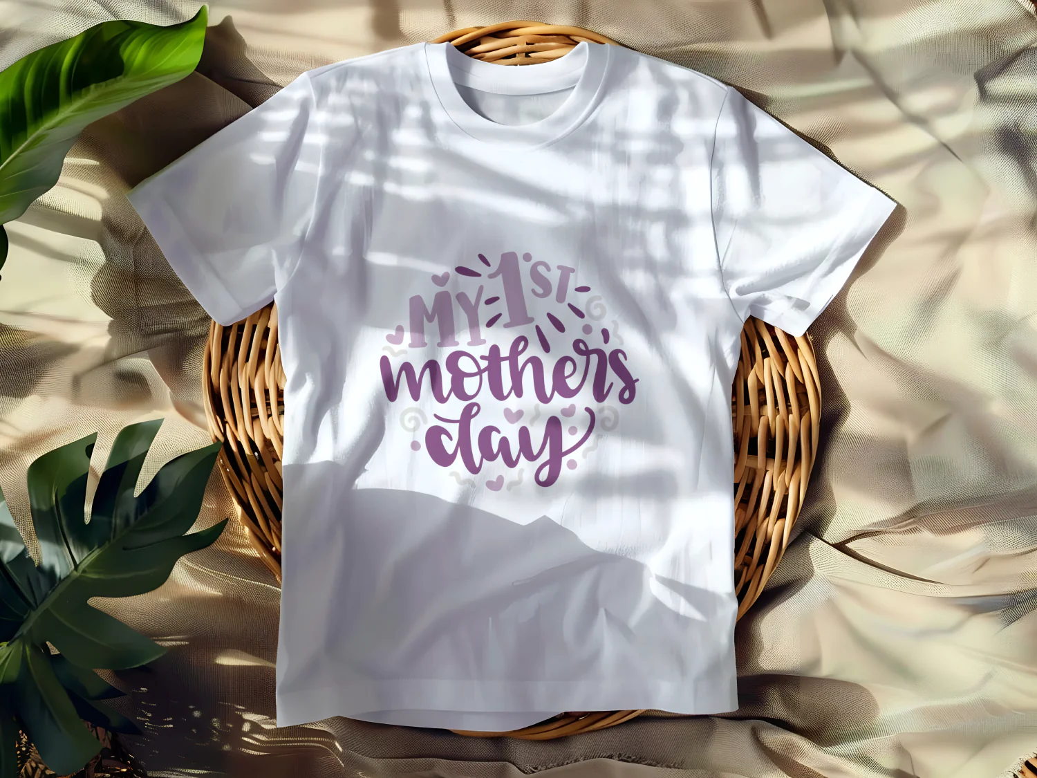 My 1st Mother's Day T-Shirt Design for New Moms Printable Digital File