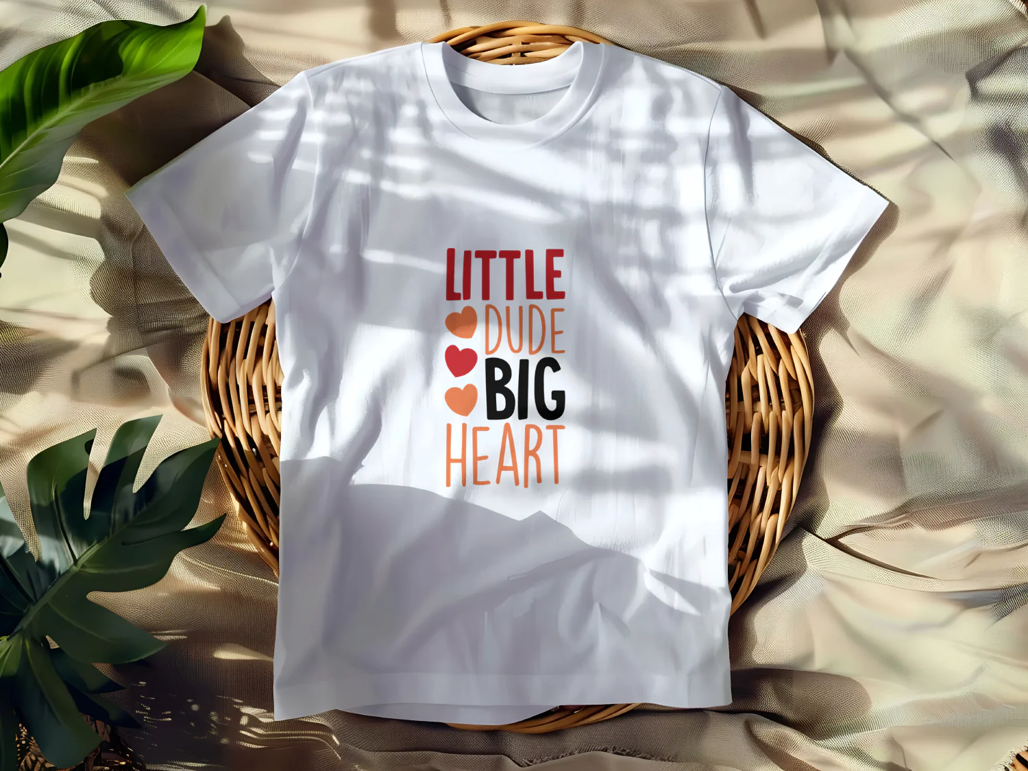 Little Dude Big Heart T-shirt Design