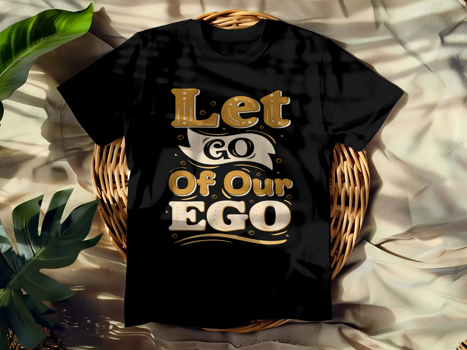 Let Go of Our Ego Motivational T-Shirt Design Printable Digital File