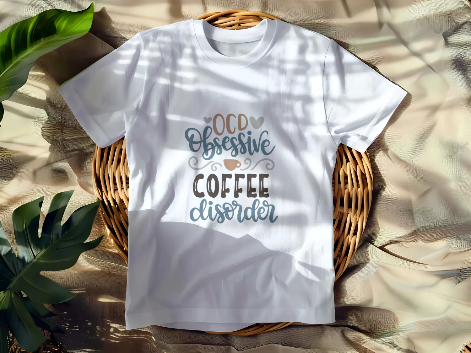 OCD Obsessive Coffee Disorder T-Shirt Design for Coffee Lovers and Humor Enthusiasts