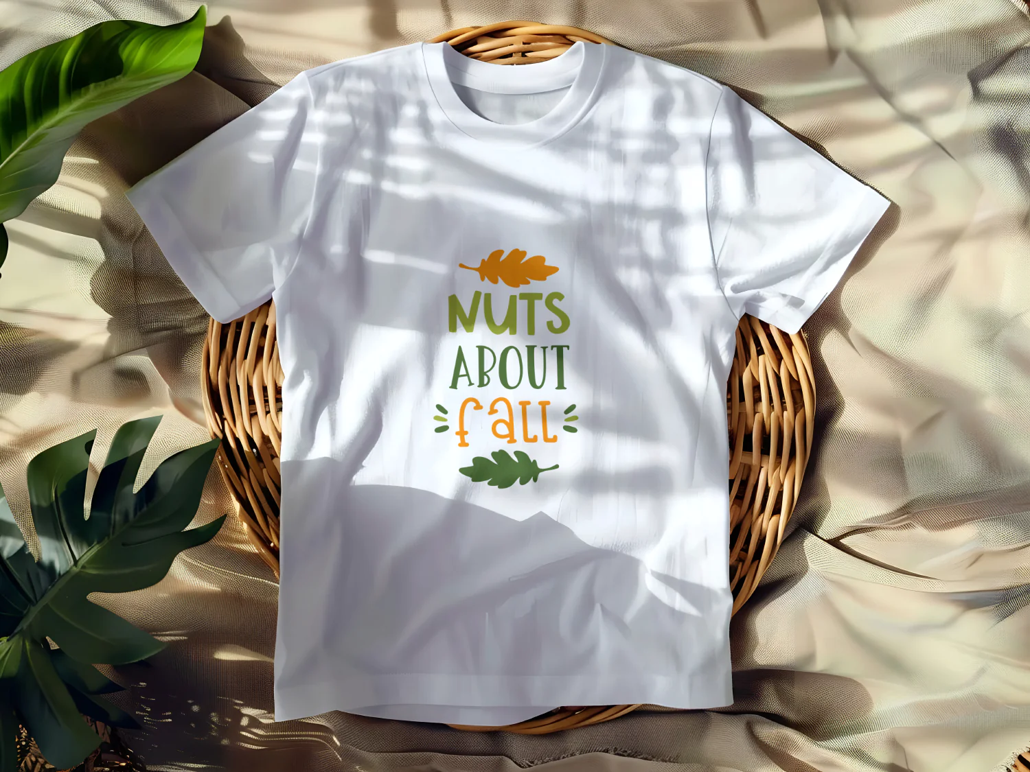 Nuts About Fall T-Shirt Design Printable File