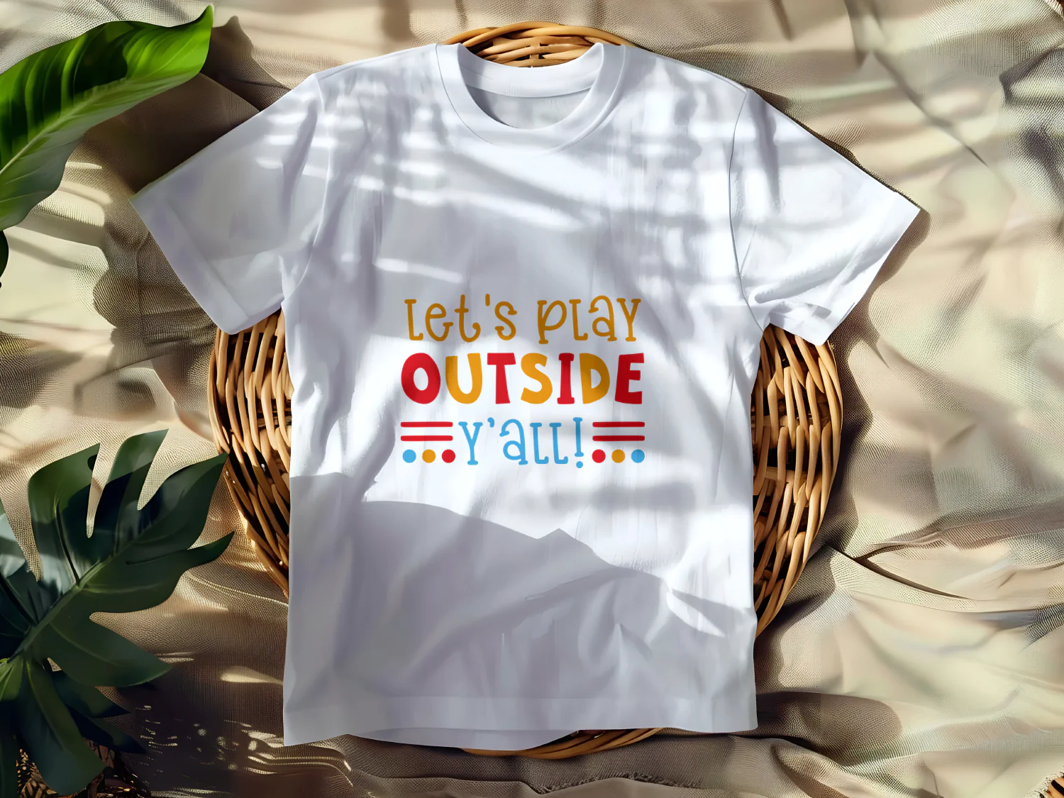 Let's Play Outside Y'all T-Shirt Design Printable File