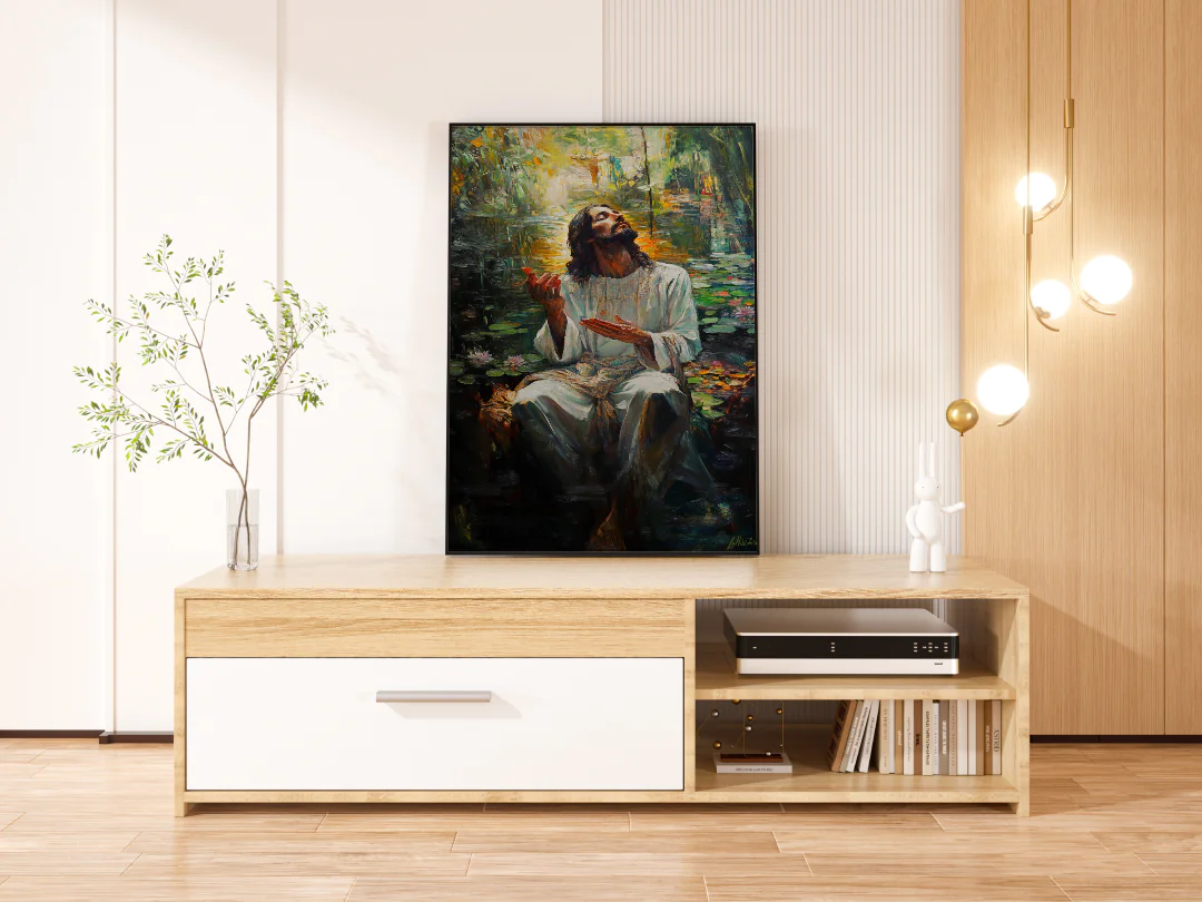 Jesus The Messiah Spiritual Reflection in Nature: A Serene Encounter with the Divine