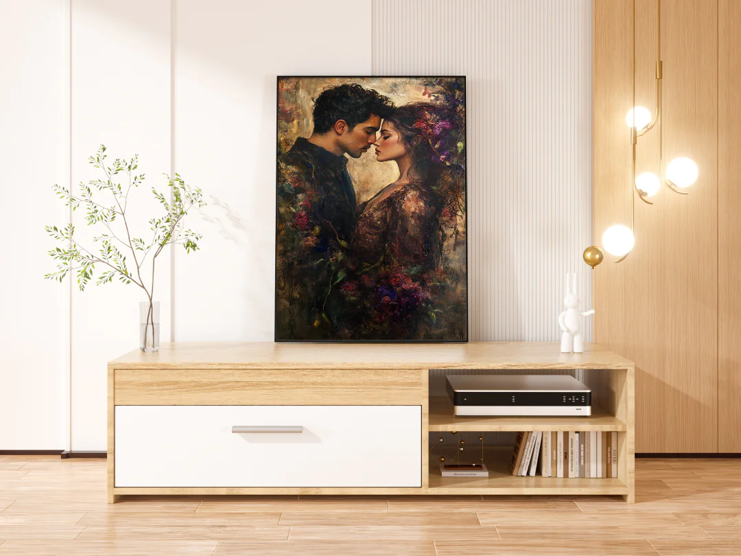 Eternal Embrace: A Romantic Portrait of Love and Connection in Bloom