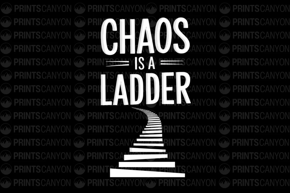Chaos is a Ladder Inspirational T-Shirt Design