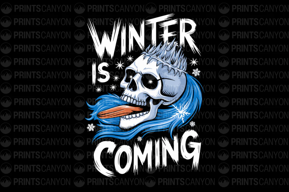 Winter is Coming Skull T-shirt Design